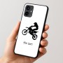כיסוי בעיצוב אישי עם השם שלך לדגם - Motorola Moto G54 בעיצוב מוטוקרוס