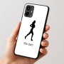 כיסוי בעיצוב אישי עם השם שלך לדגם - Motorola Moto G54 בעיצוב רץ רץ אישה