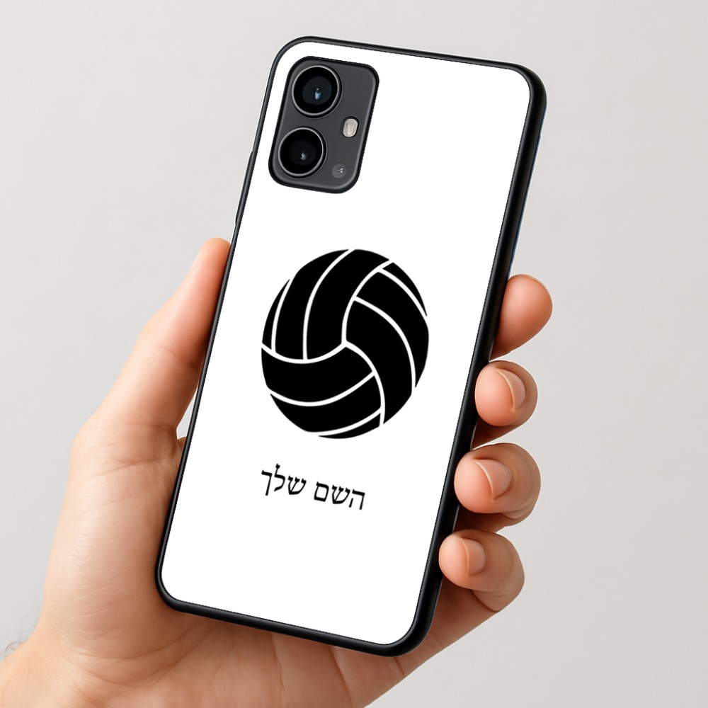 כיסוי בעיצוב אישי עם השם שלך לדגם - Motorola Moto G54 בעיצוב כדור כדורעף