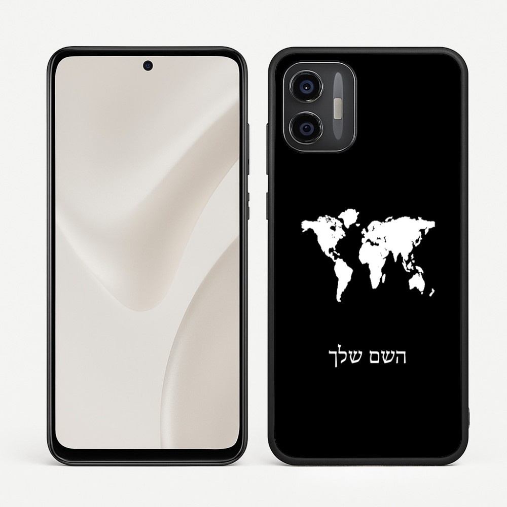 כיסוי בעיצוב אישי עם השם שלך לדגם - Motorola Moto G57 Power 5G בעיצוב מפת העולם