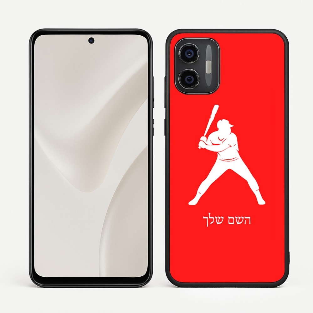 כיסוי בעיצוב אישי עם השם שלך לדגם - Motorola Moto G57 Power 5G בעיצוב שחקן בייסבול