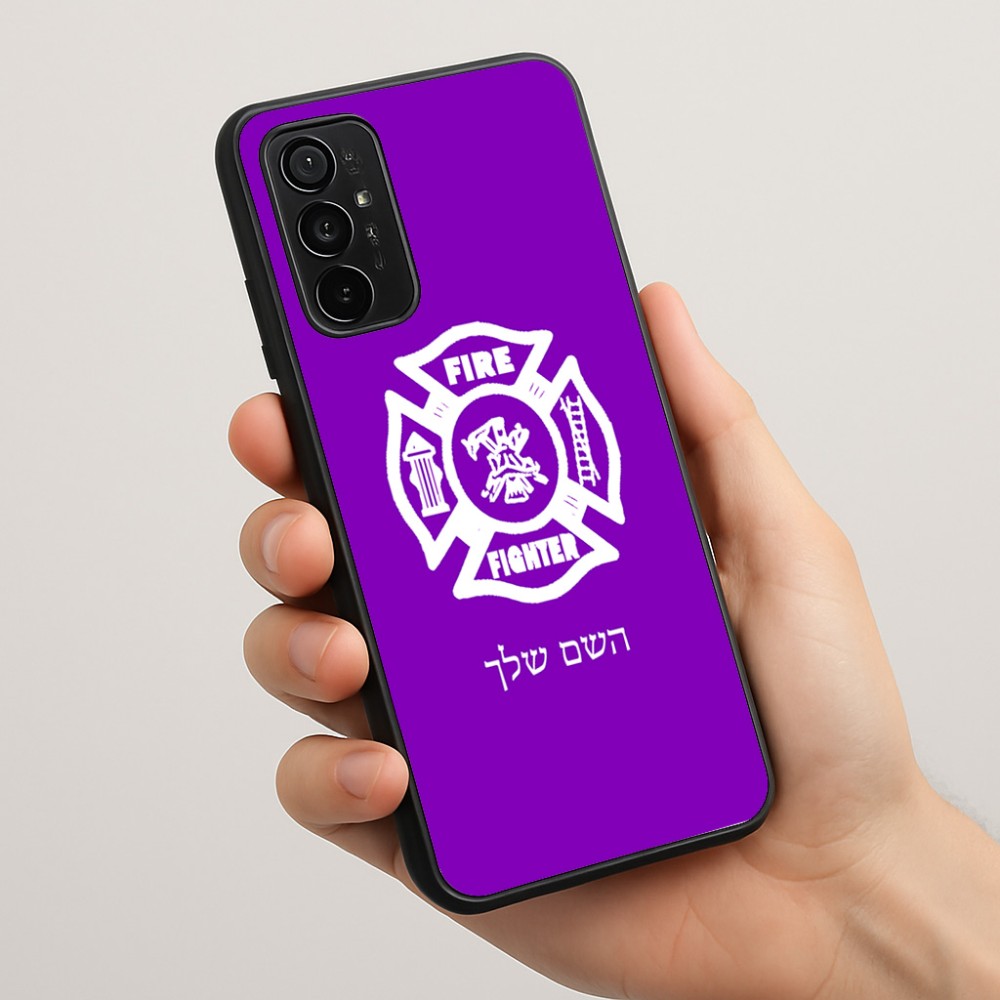 כיסוי בעיצוב אישי עם השם שלך לדגם - Motorola Moto G57 Power 5G בעיצוב כבאי - תגית