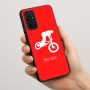 כיסוי בעיצוב אישי עם השם שלך לדגם - Motorola Moto G57 Power 5G בעיצוב רוכב אופניים