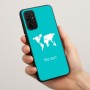 כיסוי בעיצוב אישי עם השם שלך לדגם - Motorola Moto G57 Power 5G בעיצוב מפת העולם