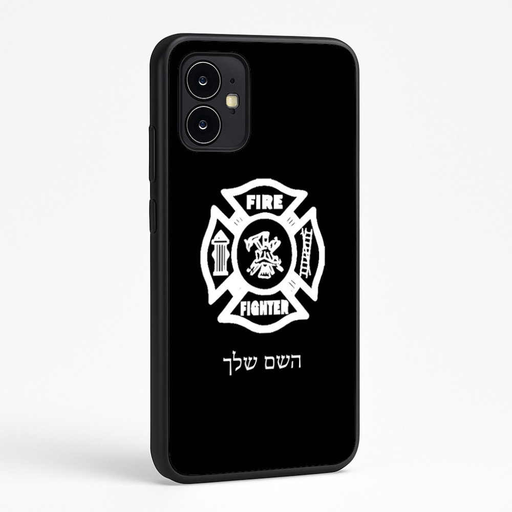 כיסוי בעיצוב אישי עם השם שלך לדגם - Motorola Moto G64 בעיצוב כבאי - תגית