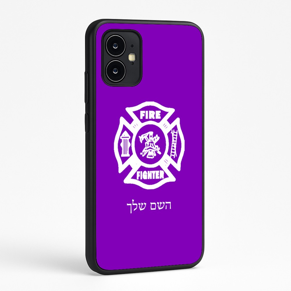 כיסוי בעיצוב אישי עם השם שלך לדגם - Motorola Moto G64 בעיצוב כבאי - תגית