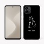 כיסוי בעיצוב אישי עם השם שלך לדגם - Motorola Moto G64 בעיצוב חתול
