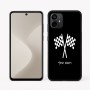 כיסוי בעיצוב אישי עם השם שלך לדגם - Motorola Moto G64 בעיצוב דגל המירוץ