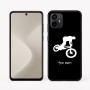 כיסוי בעיצוב אישי עם השם שלך לדגם - Motorola Moto G64 בעיצוב רוכב אופניים
