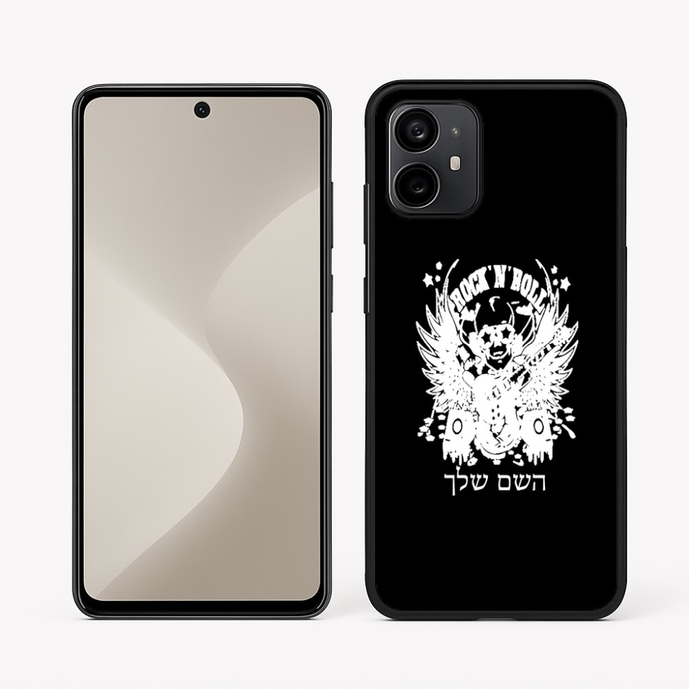 כיסוי בעיצוב אישי עם השם שלך לדגם - Motorola Moto G64 בעיצוב רוקנרול