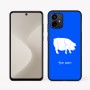 כיסוי בעיצוב אישי עם השם שלך לדגם - Motorola Moto G64 בעיצוב חזיר