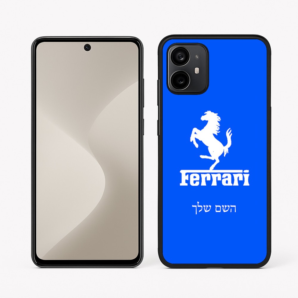 כיסוי בעיצוב אישי עם השם שלך לדגם - Motorola Moto G64 בעיצוב פרארי