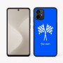 כיסוי בעיצוב אישי עם השם שלך לדגם - Motorola Moto G64 בעיצוב דגל המירוץ