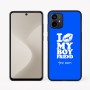 כיסוי בעיצוב אישי עם השם שלך לדגם - Motorola Moto G64 בעיצוב נשקי את חבר שלי