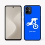 כיסוי בעיצוב אישי עם השם שלך לדגם - Motorola Moto G64 בעיצוב רוכב אופניים