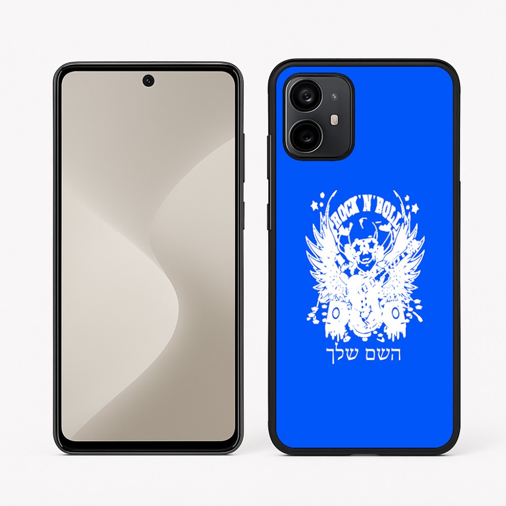 כיסוי בעיצוב אישי עם השם שלך לדגם - Motorola Moto G64 בעיצוב רוקנרול