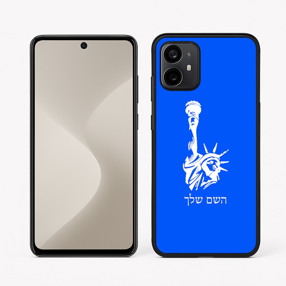 כיסוי בעיצוב אישי עם השם שלך לדגם - Motorola Moto G64 בעיצוב פסל החירות