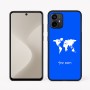 כיסוי בעיצוב אישי עם השם שלך לדגם - Motorola Moto G64 בעיצוב מפת העולם