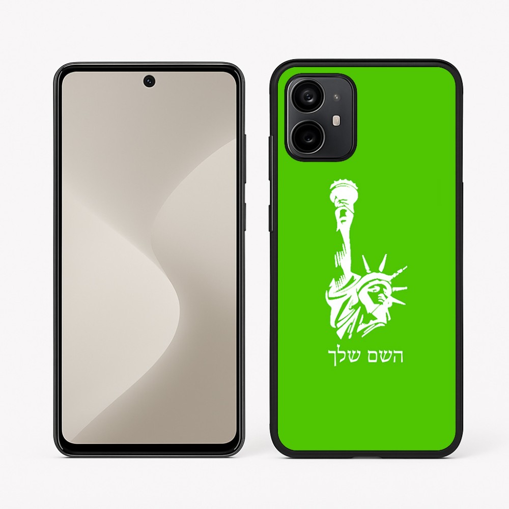 כיסוי בעיצוב אישי עם השם שלך לדגם - Motorola Moto G64 בעיצוב פסל החירות