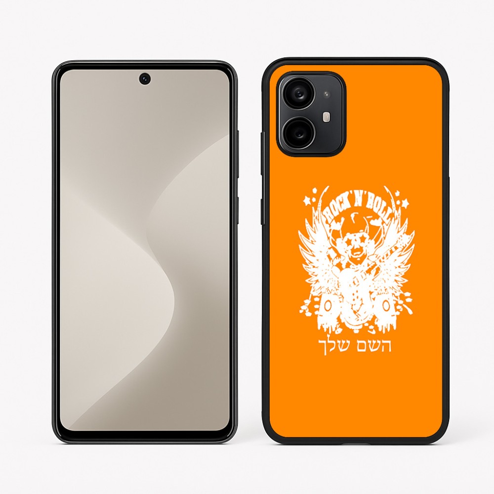 כיסוי בעיצוב אישי עם השם שלך לדגם - Motorola Moto G64 בעיצוב רוקנרול