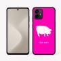 כיסוי בעיצוב אישי עם השם שלך לדגם - Motorola Moto G64 בעיצוב חזיר