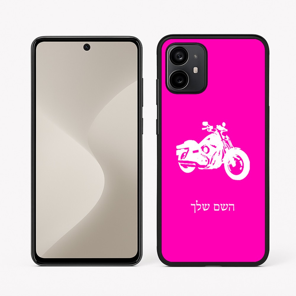 כיסוי בעיצוב אישי עם השם שלך לדגם - Motorola Moto G64 בעיצוב הארלי-דיווידסון