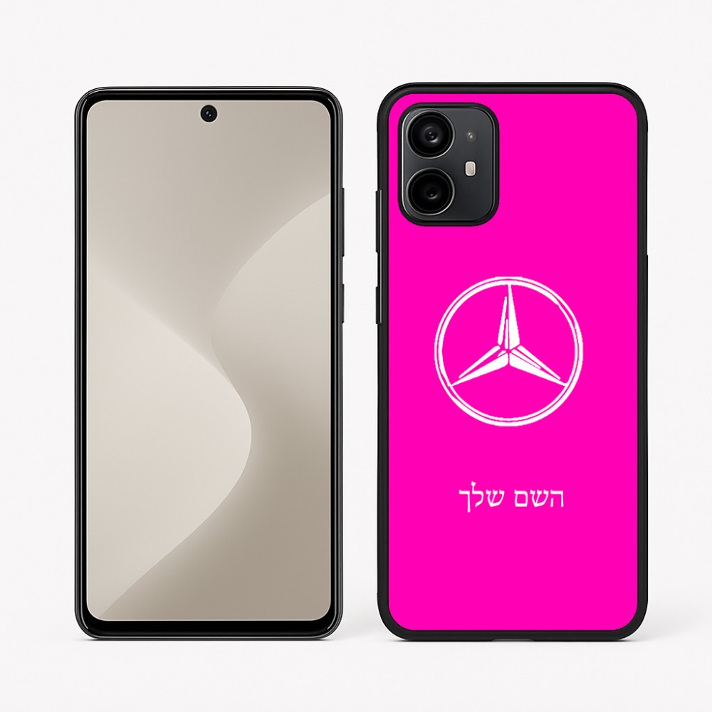 כיסוי בעיצוב אישי עם השם שלך לדגם - Motorola Moto G64 בעיצוב מרצדס-בנץ