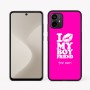 כיסוי בעיצוב אישי עם השם שלך לדגם - Motorola Moto G64 בעיצוב נשקי את חבר שלי