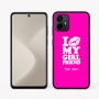 כיסוי בעיצוב אישי עם השם שלך לדגם - Motorola Moto G64 בעיצוב לנשק את החברה שלי