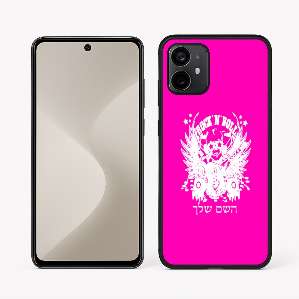 כיסוי בעיצוב אישי עם השם שלך לדגם - Motorola Moto G64 בעיצוב רוקנרול