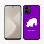 כיסוי בעיצוב אישי עם השם שלך לדגם - Motorola Moto G64 בעיצוב קרנף
