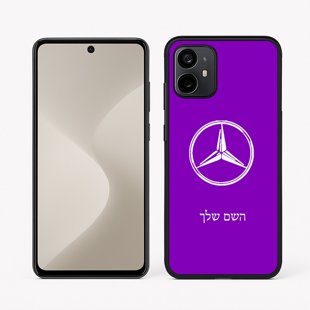 כיסוי בעיצוב אישי עם השם שלך לדגם - Motorola Moto G64 בעיצוב מרצדס-בנץ