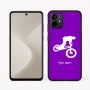 כיסוי בעיצוב אישי עם השם שלך לדגם - Motorola Moto G64 בעיצוב רוכב אופניים