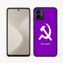 כיסוי בעיצוב אישי עם השם שלך לדגם - Motorola Moto G64 בעיצוב פטיש ומגל
