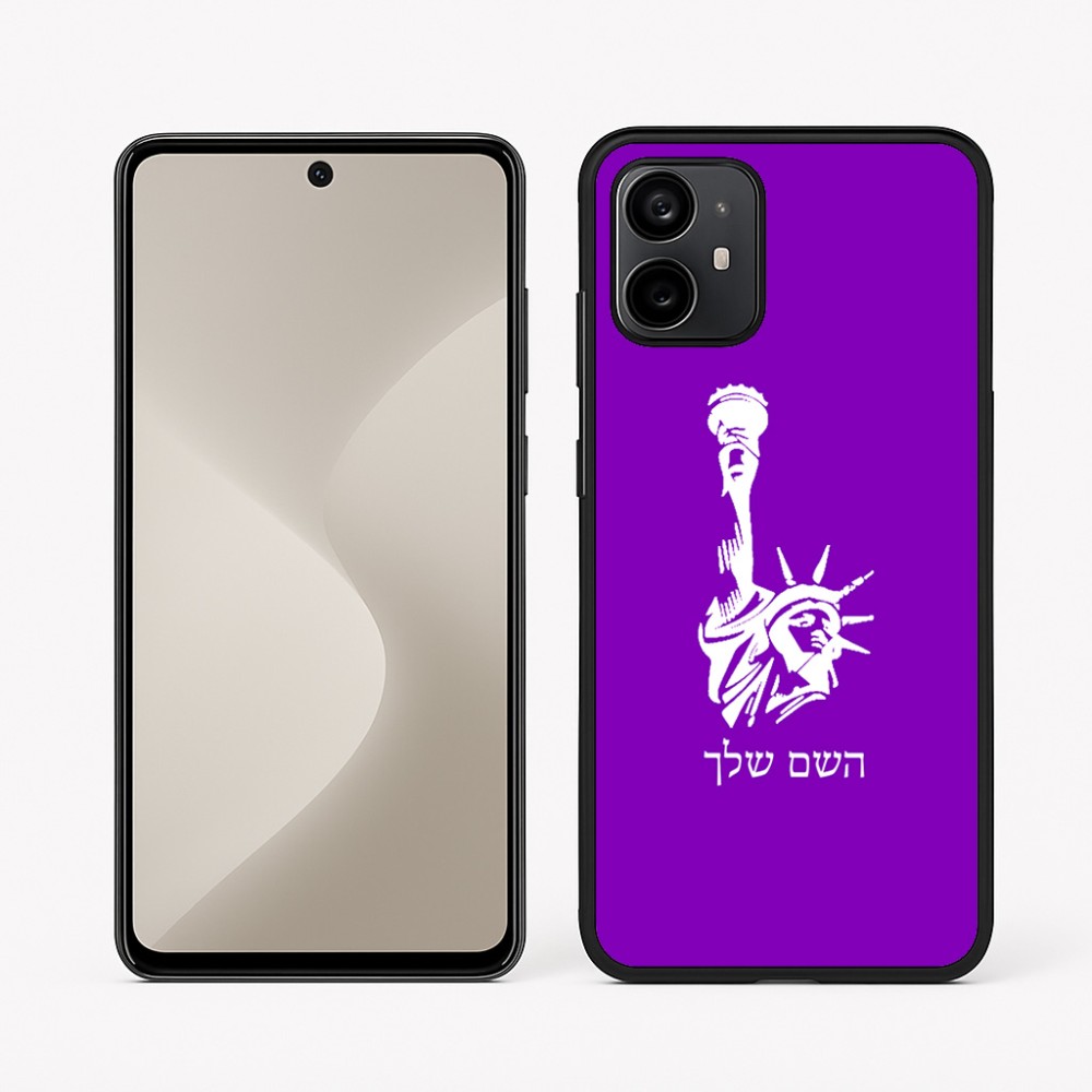 כיסוי בעיצוב אישי עם השם שלך לדגם - Motorola Moto G64 בעיצוב פסל החירות