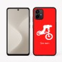 כיסוי בעיצוב אישי עם השם שלך לדגם - Motorola Moto G64 בעיצוב רוכב אופניים