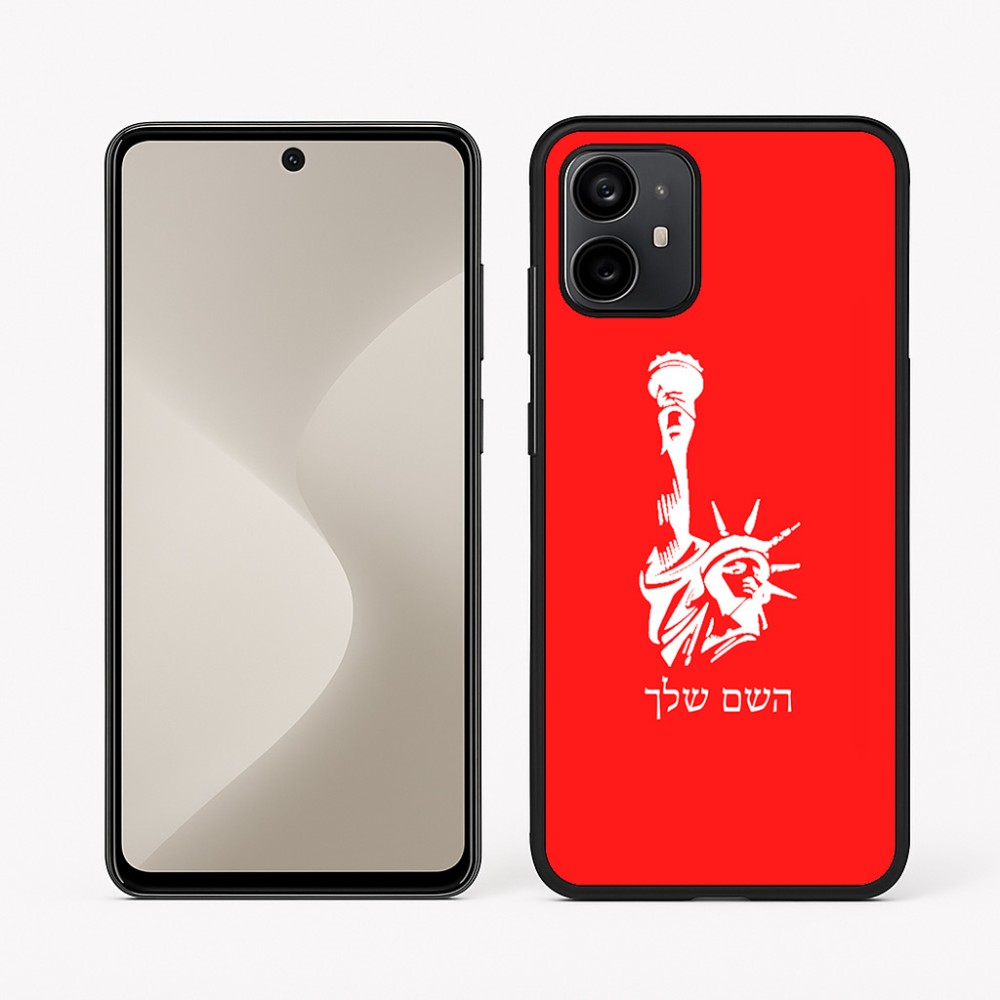 כיסוי בעיצוב אישי עם השם שלך לדגם - Motorola Moto G64 בעיצוב פסל החירות