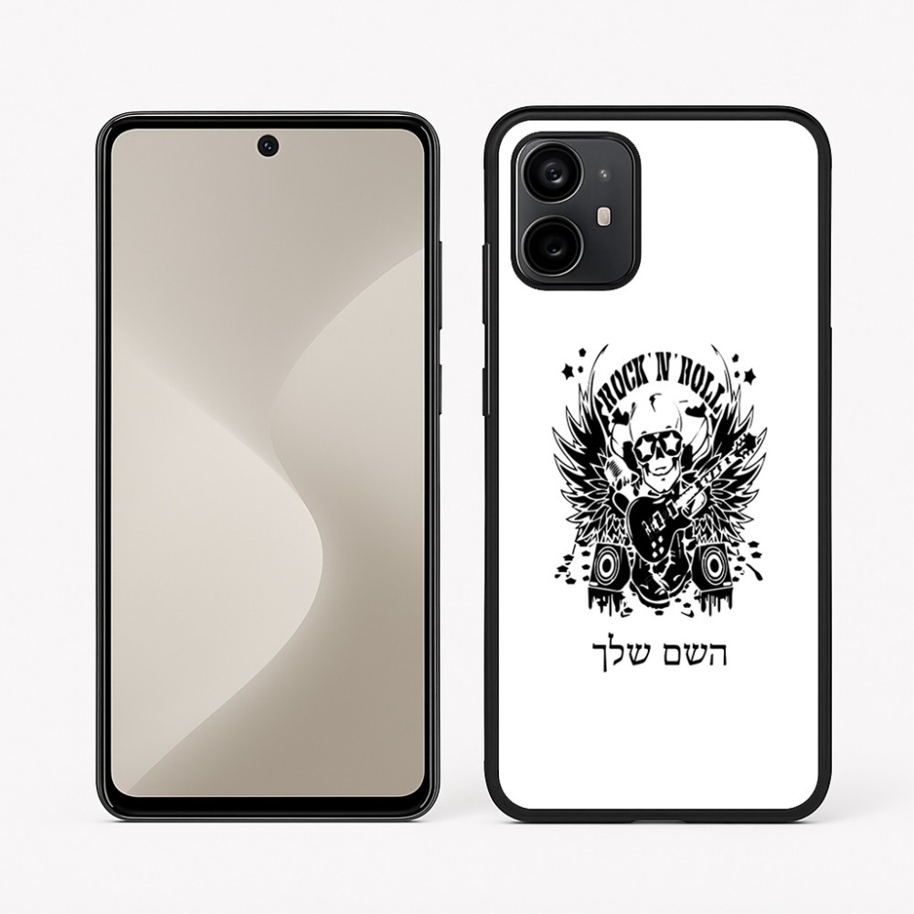 כיסוי בעיצוב אישי עם השם שלך לדגם - Motorola Moto G64 בעיצוב רוקנרול