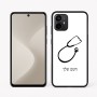 כיסוי בעיצוב אישי עם השם שלך לדגם - Motorola Moto G64 בעיצוב סטטוסקופ רופא