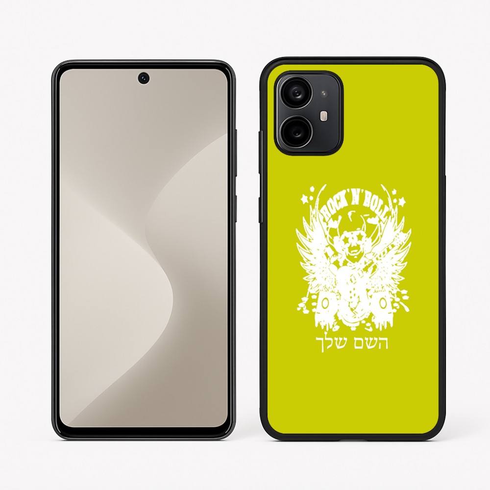 כיסוי בעיצוב אישי עם השם שלך לדגם - Motorola Moto G64 בעיצוב רוקנרול