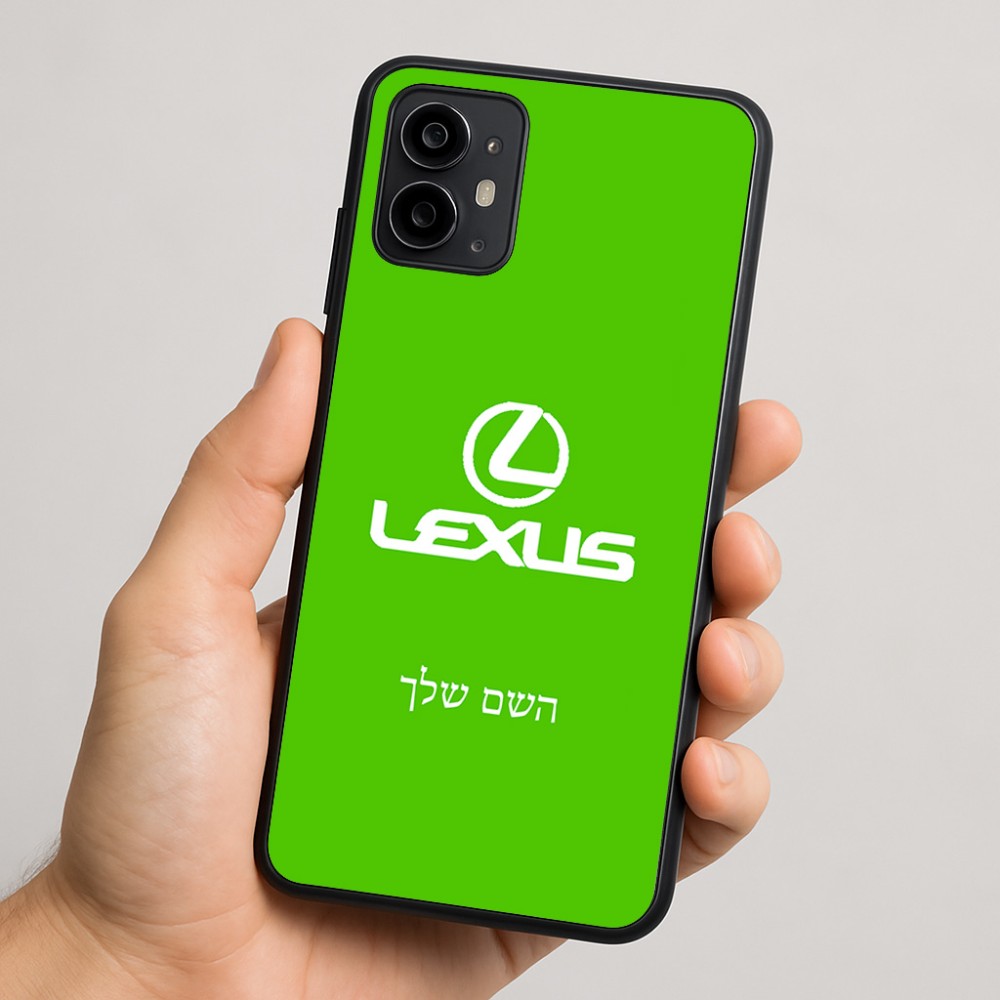 כיסוי בעיצוב אישי עם השם שלך לדגם - Motorola Moto G64 בעיצוב לקסוס