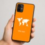 כיסוי בעיצוב אישי עם השם שלך לדגם - Motorola Moto G64 בעיצוב מפת העולם
