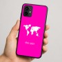 כיסוי בעיצוב אישי עם השם שלך לדגם - Motorola Moto G64 בעיצוב מפת העולם