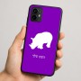 כיסוי בעיצוב אישי עם השם שלך לדגם - Motorola Moto G64 בעיצוב קרנף