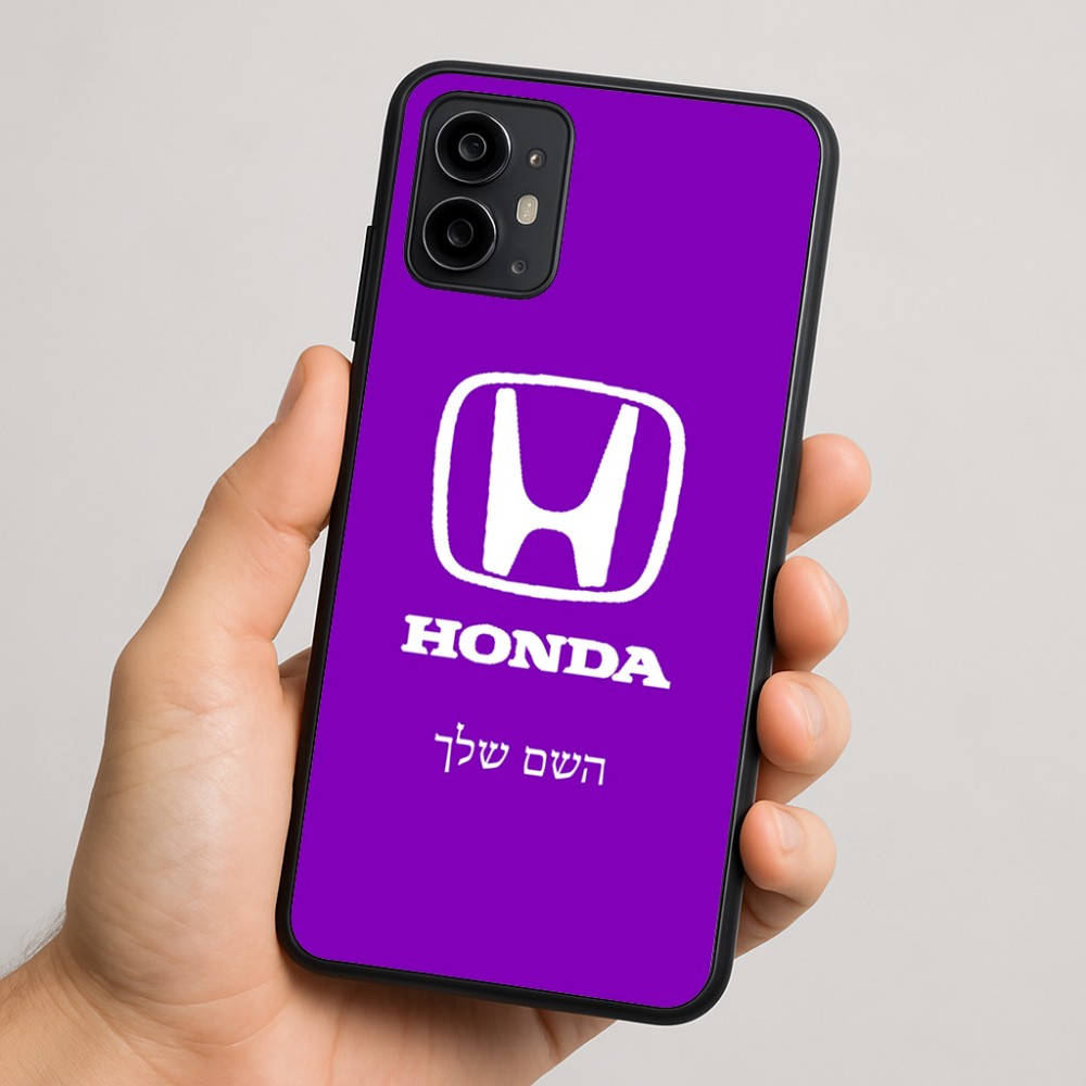 כיסוי בעיצוב אישי עם השם שלך לדגם - Motorola Moto G64 בעיצוב הונדה 2