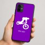כיסוי בעיצוב אישי עם השם שלך לדגם - Motorola Moto G64 בעיצוב רוכב אופניים