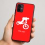 כיסוי בעיצוב אישי עם השם שלך לדגם - Motorola Moto G64 בעיצוב רוכב אופניים