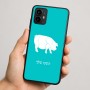 כיסוי בעיצוב אישי עם השם שלך לדגם - Motorola Moto G64 בעיצוב חזיר