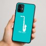כיסוי בעיצוב אישי עם השם שלך לדגם - Motorola Moto G64 בעיצוב סקסופון