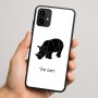 כיסוי בעיצוב אישי עם השם שלך לדגם - Motorola Moto G64 בעיצוב קרנף